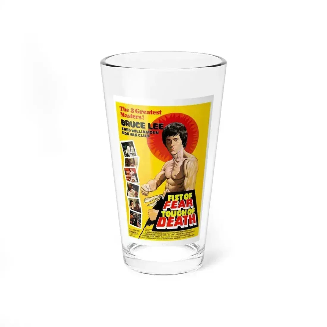 FIST OF FEAR TOUCH OF DEATH 1980 Movie Poster - Pint Glass 16oz 16oz - Go Mug Yourself
