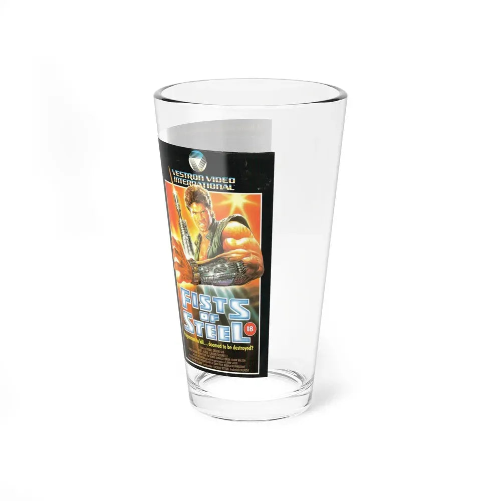FISTS OF STEEL (VHS COVER) Pint Glass 16oz - Go Mug Yourself