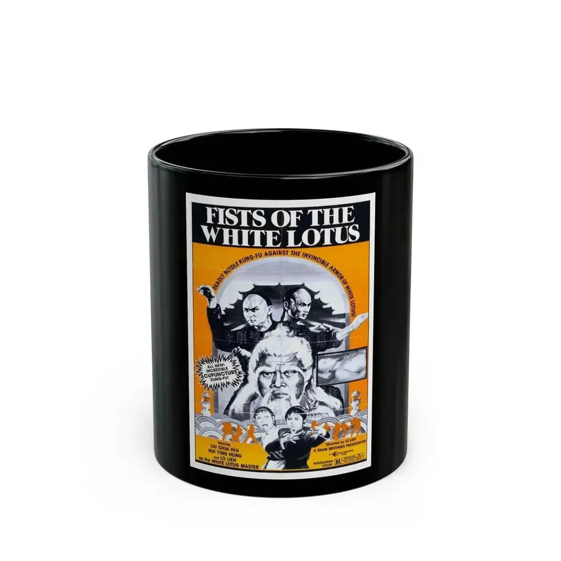 FISTS OF THE WHITE LOTUS 1980 Movie Poster - Black Coffee Mug 11oz - Go Mug Yourself