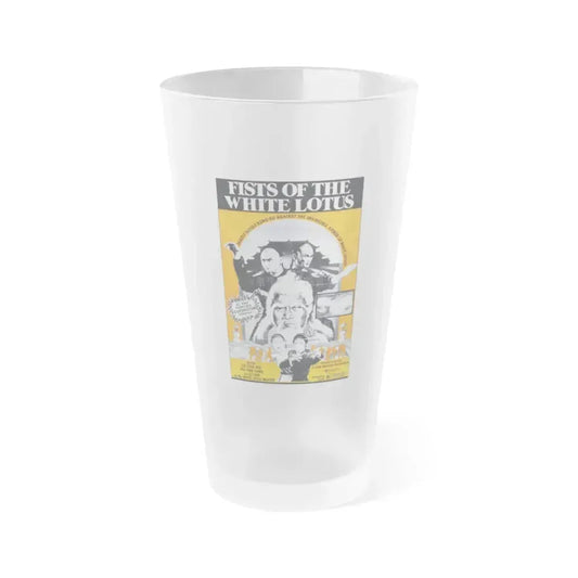 FISTS OF THE WHITE LOTUS 1980 Movie Poster - Frosted Pint Glass 16oz 16oz Frosted - Go Mug Yourself