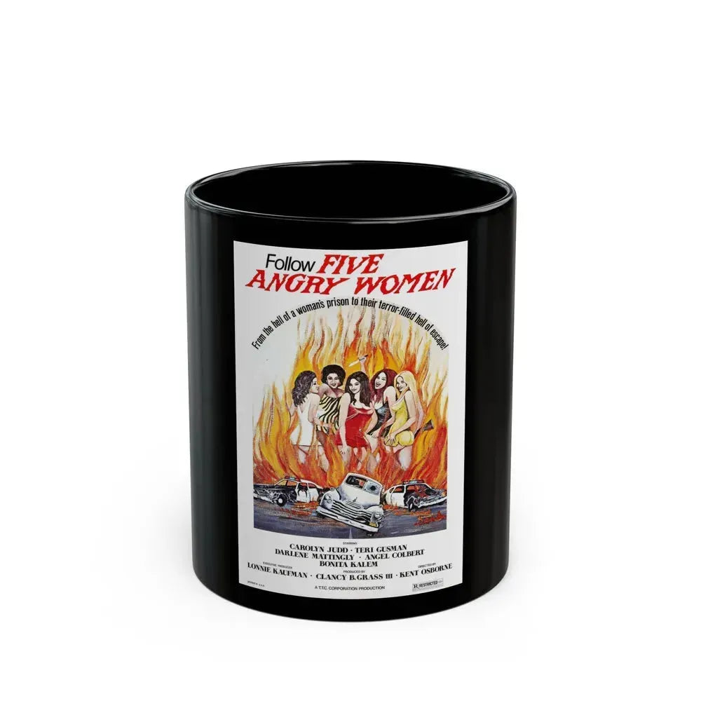 FIVE ANGRY WOMEN 1981 Movie Poster - Black Coffee Mug 11oz - Go Mug Yourself