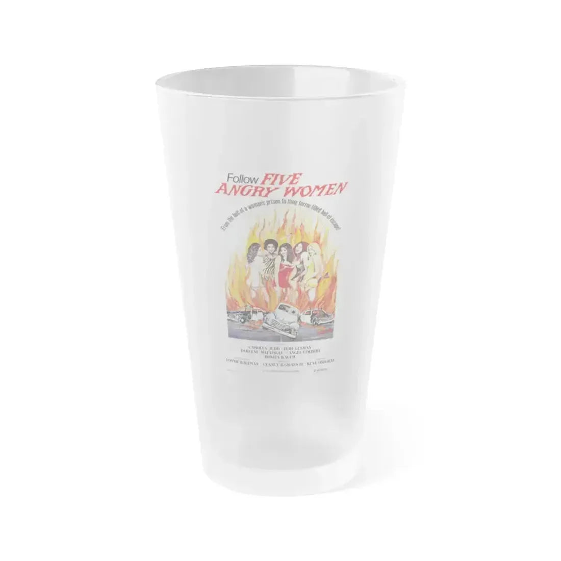 FIVE ANGRY WOMEN 1981 Movie Poster - Frosted Pint Glass 16oz 16oz Frosted - Go Mug Yourself