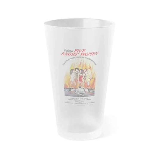 FIVE ANGRY WOMEN 1981 Movie Poster - Frosted Pint Glass 16oz 16oz Frosted - Go Mug Yourself