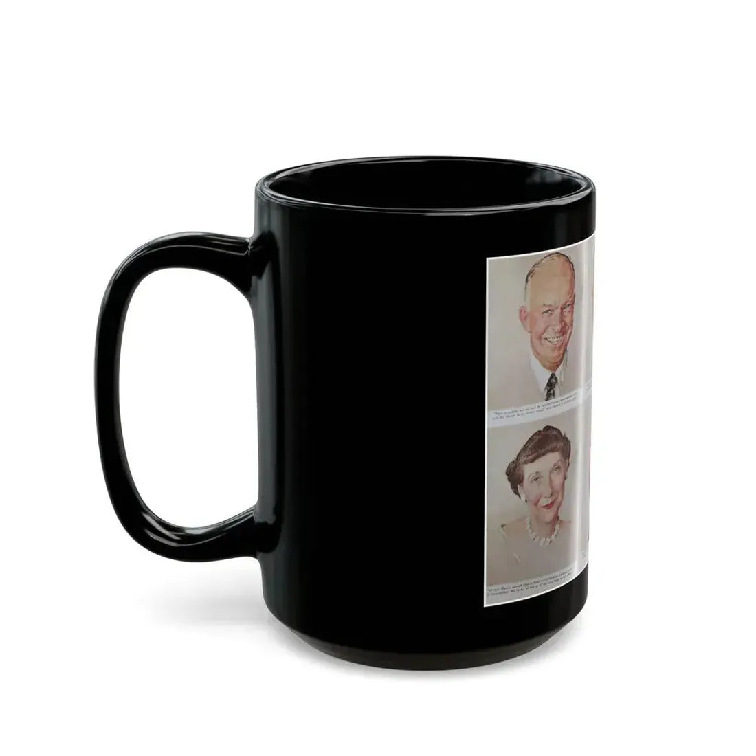Five Faces Of Ike - Black Coffee Mug - Go Mug Yourself