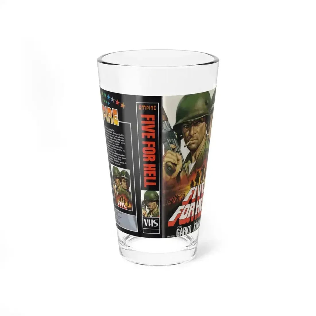 FIVE FOR HELL (VHS COVER) Pint Glass 16oz 16oz - Go Mug Yourself