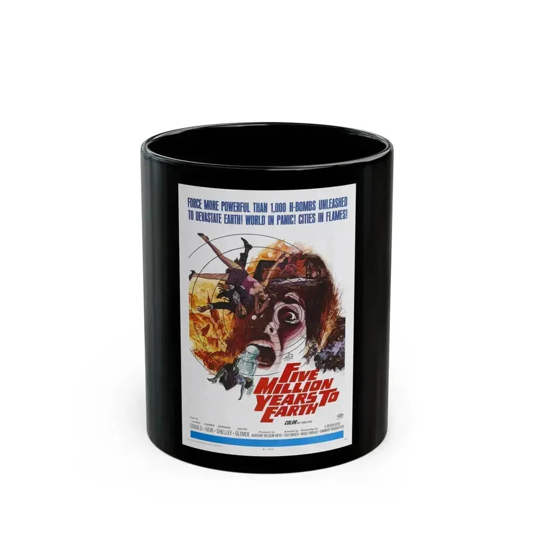 FIVE MILLION MILES TO EARTH (QUATERMASS AND THE PIT) 1967 Movie Poster - Black Coffee Mug 11oz - Go Mug Yourself