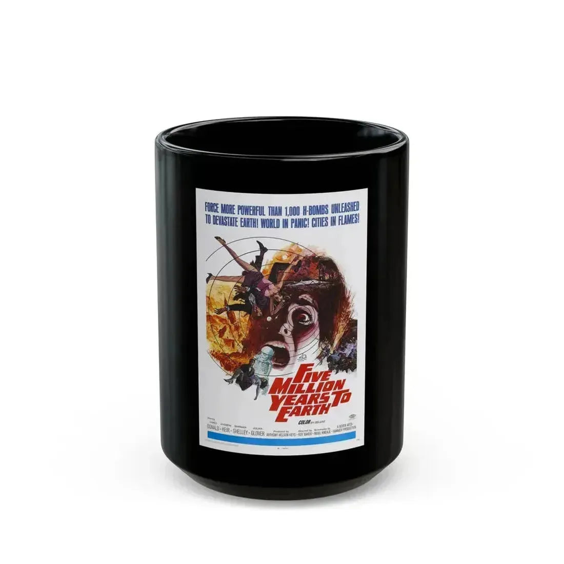 FIVE MILLION MILES TO EARTH (QUATERMASS AND THE PIT) 1967 Movie Poster - Black Coffee Mug 15oz - Go Mug Yourself