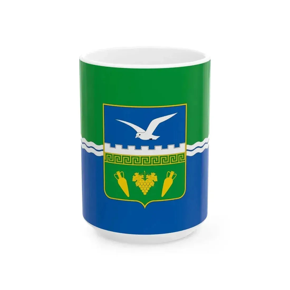FLA Pryvitne Alushta Krym (Russia) White Coffee Mug 15oz - Go Mug Yourself