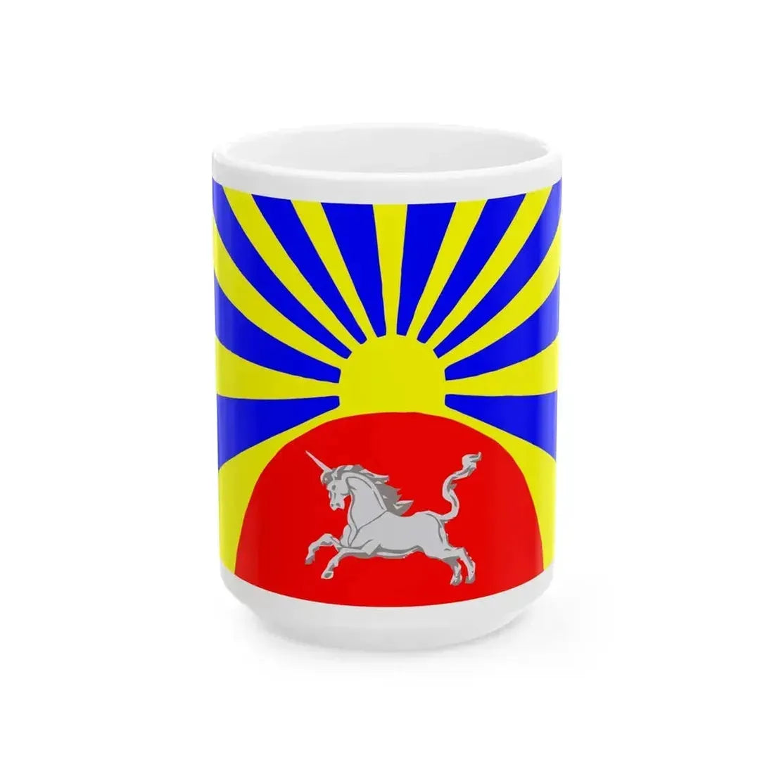 Flag Agalatovo Leningrad oblast (Russia) White Coffee Mug 15oz - Go Mug Yourself