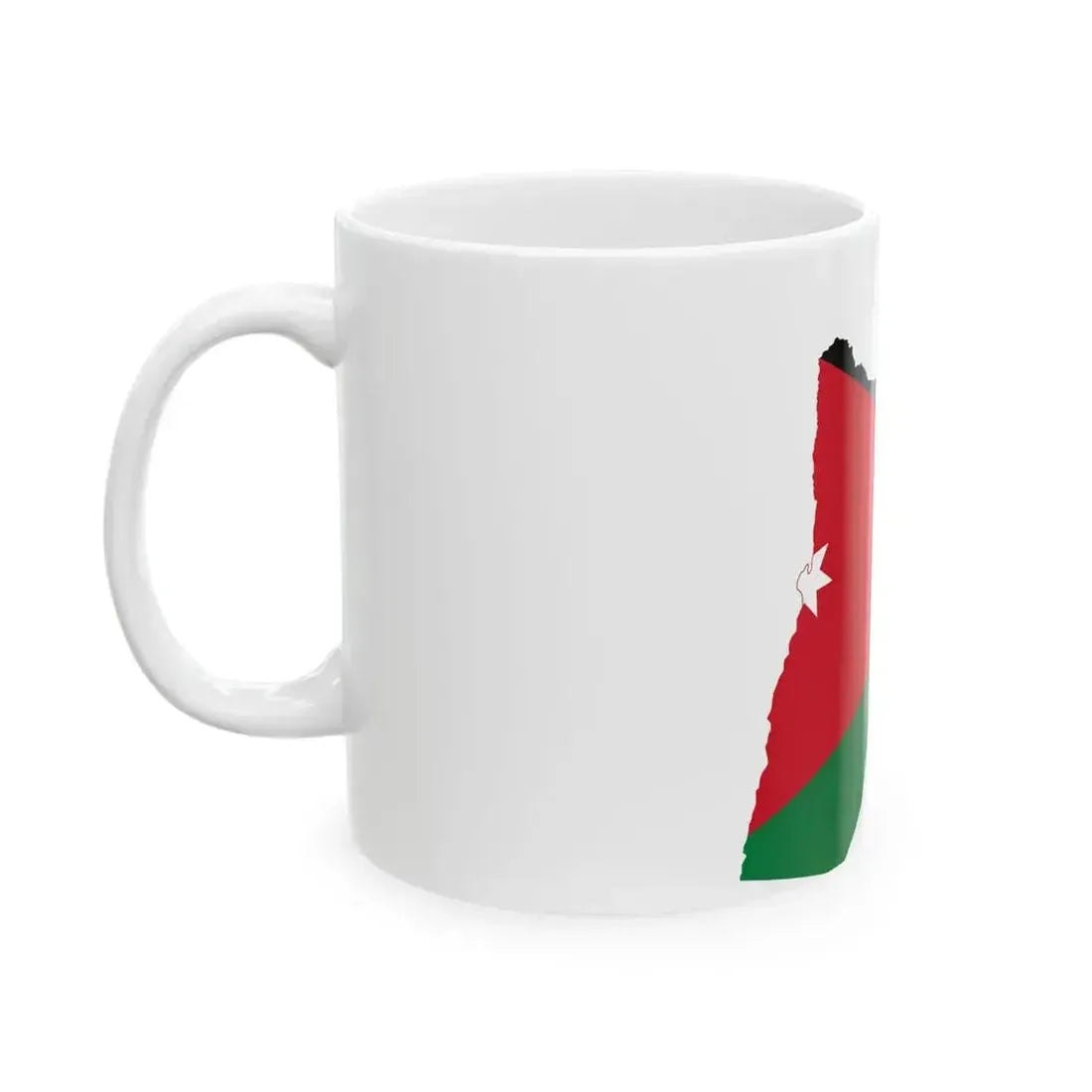 Flag and map of Jordan (Jordan) White Coffee Mug - Go Mug Yourself