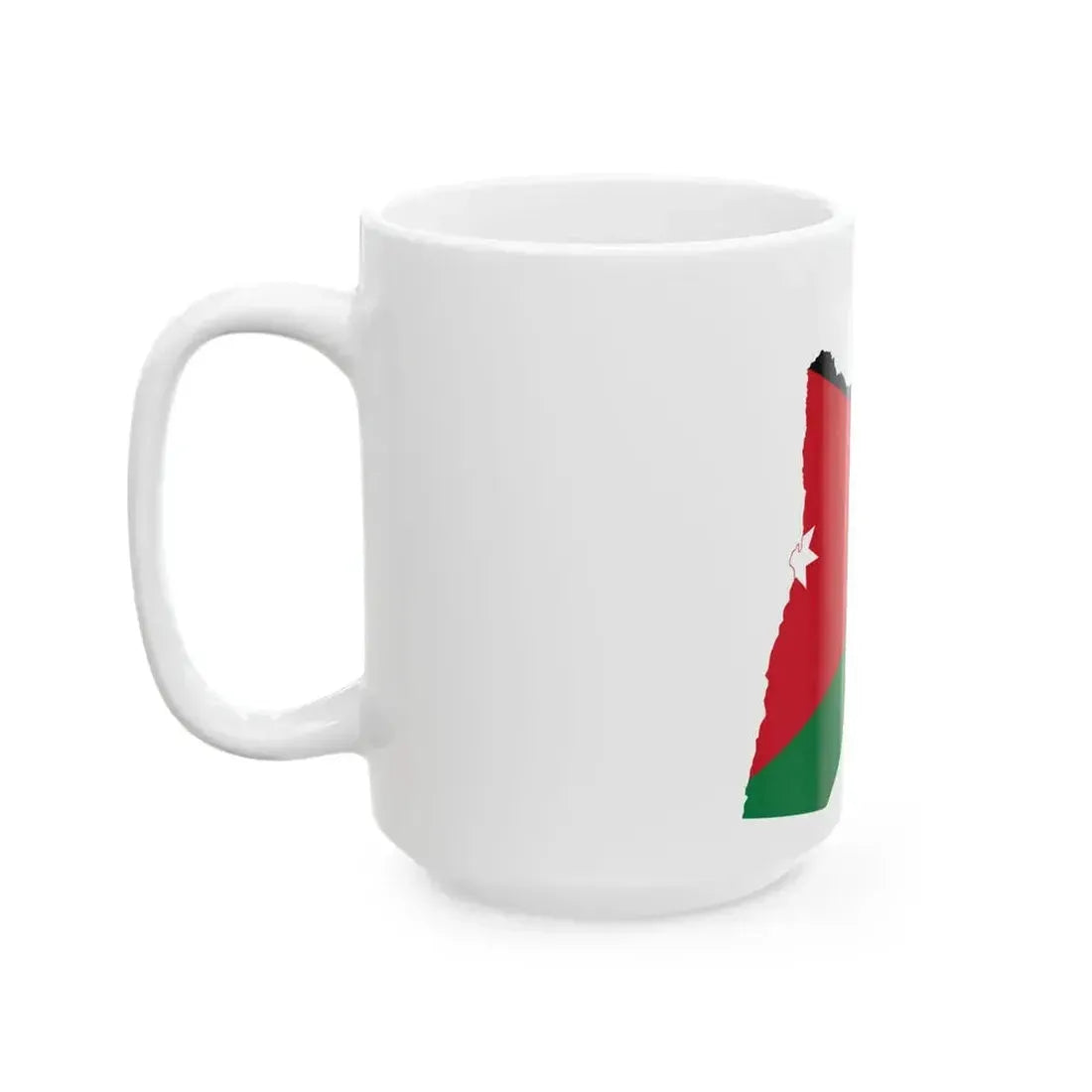 Flag and map of Jordan (Jordan) White Coffee Mug - Go Mug Yourself