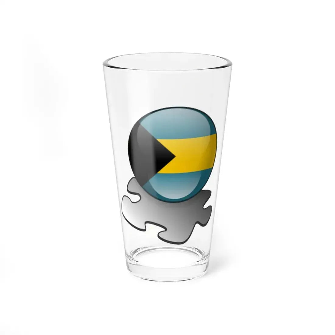 Flag Bahamas template (Bahamas) Pint Glass 16oz 16oz - Go Mug Yourself