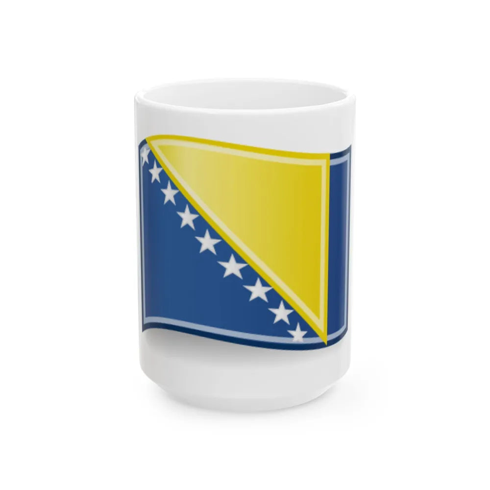 Flag-bih (Bosnia and Herzegovina) White Coffee Mug 15oz - Go Mug Yourself
