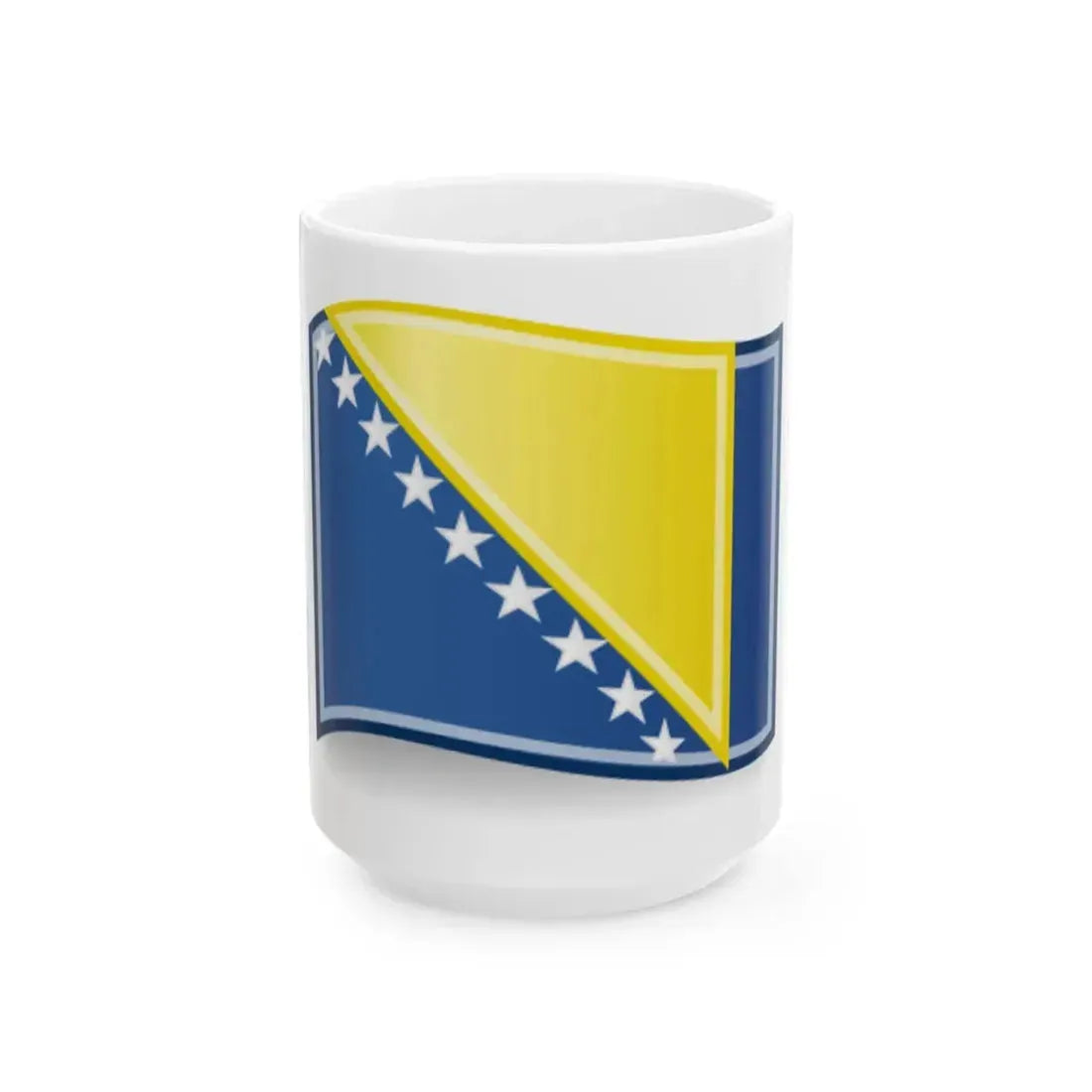 Flag-bih (Bosnia and Herzegovina) White Coffee Mug 15oz - Go Mug Yourself