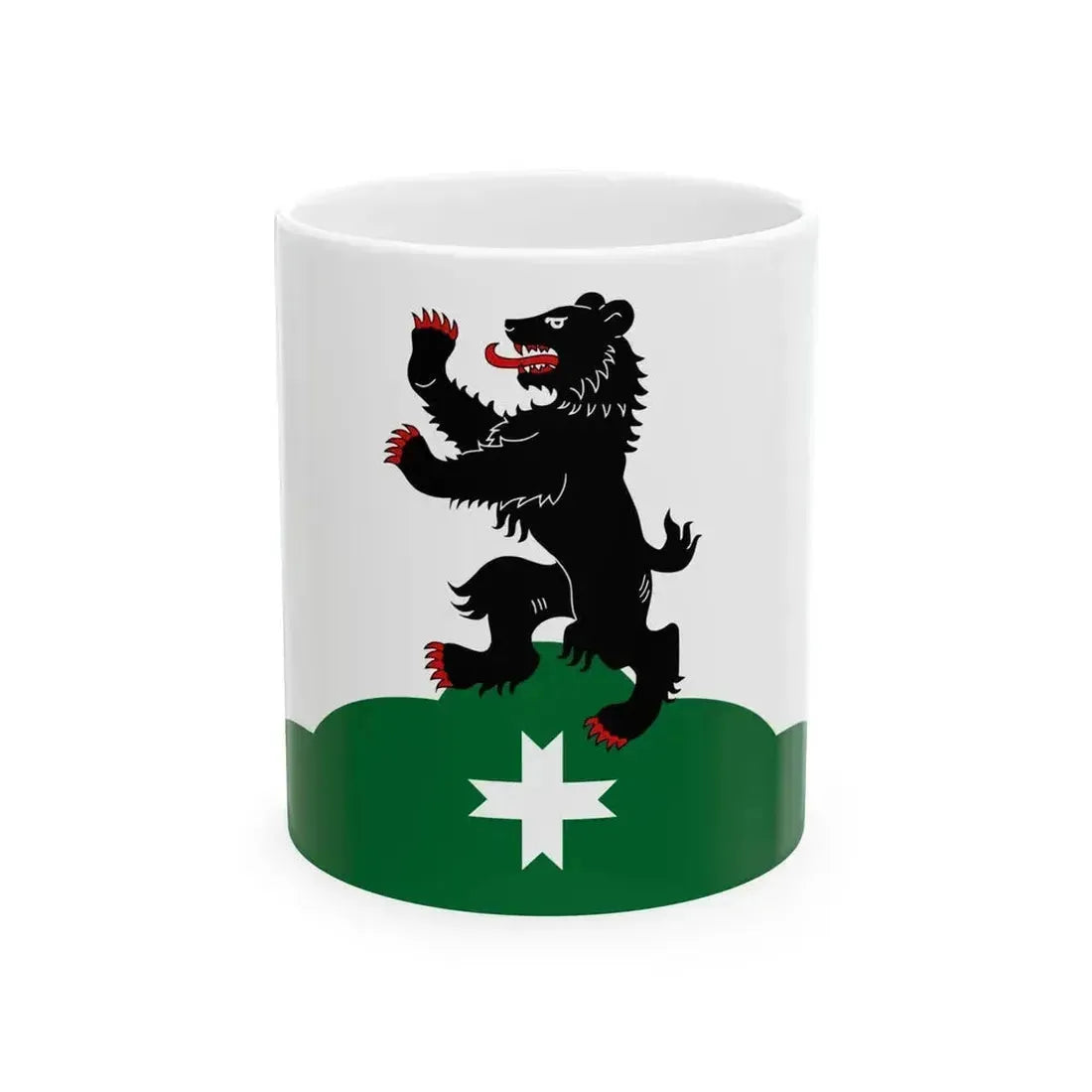 Flag Bugry Leningrad oblast (Russia) White Coffee Mug 11oz - Go Mug Yourself