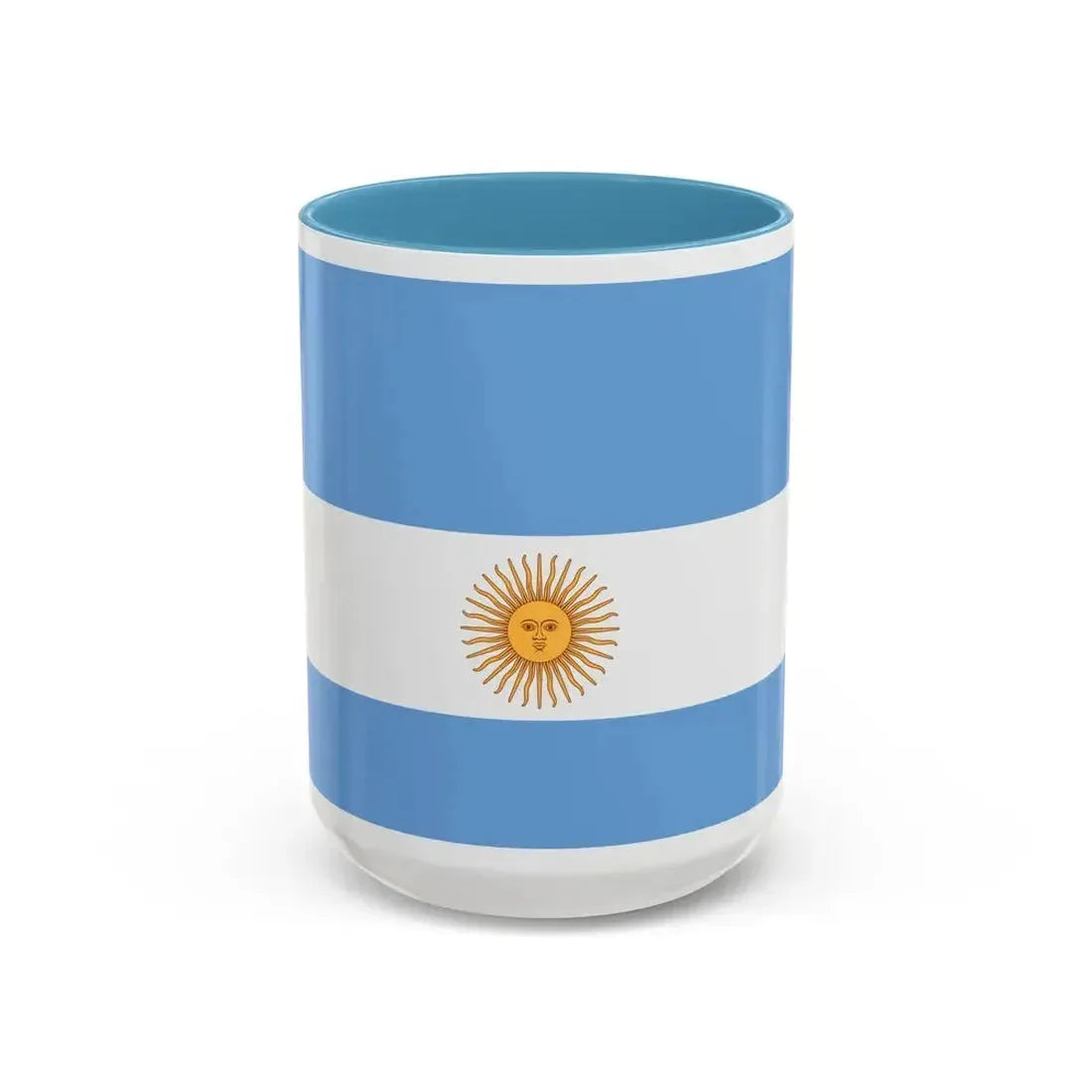 Flag de Marina Argentina 1818 - Accent Coffee Mug 15oz Light Blue - Go Mug Yourself