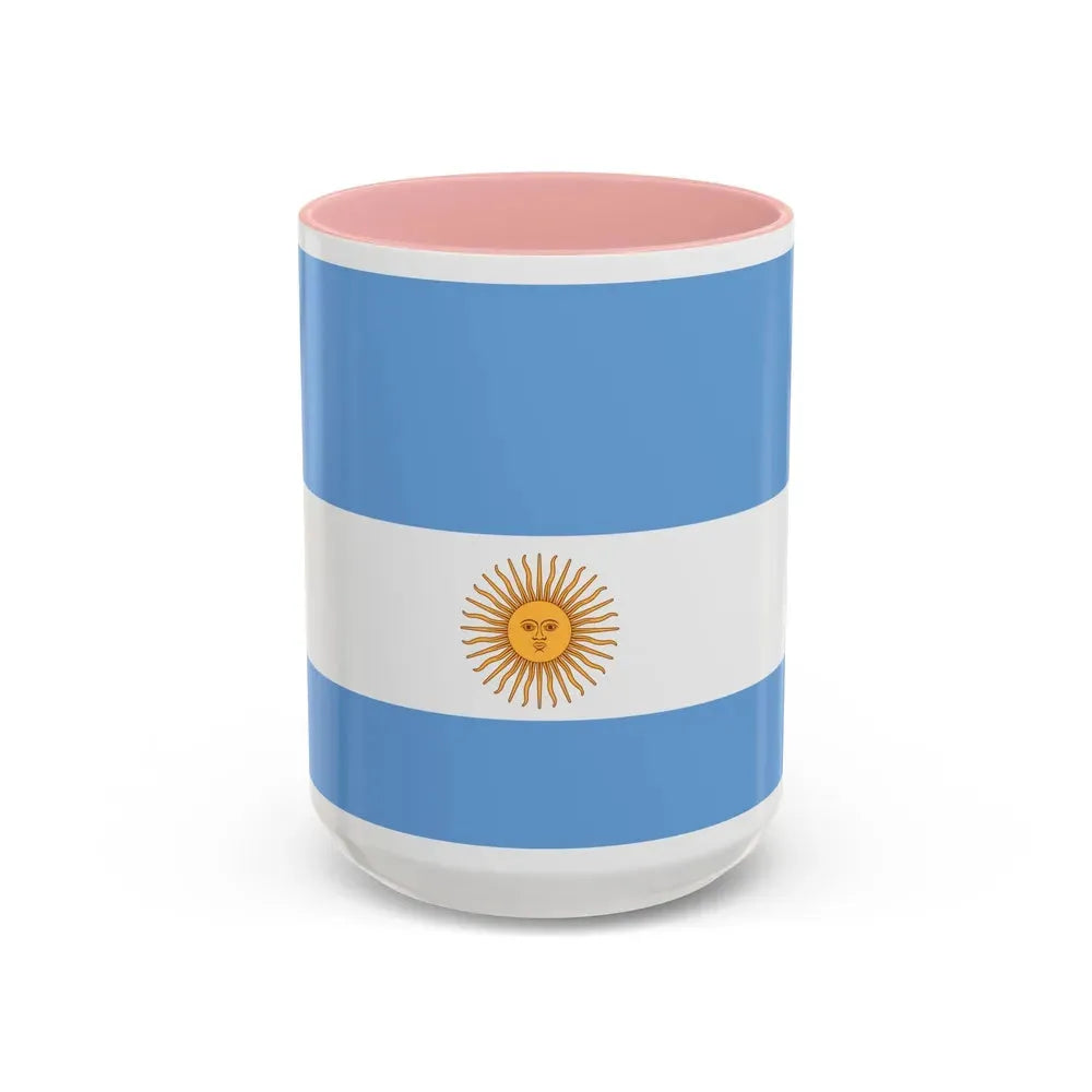 Flag de Marina Argentina 1818 - Accent Coffee Mug 15oz Pink - Go Mug Yourself
