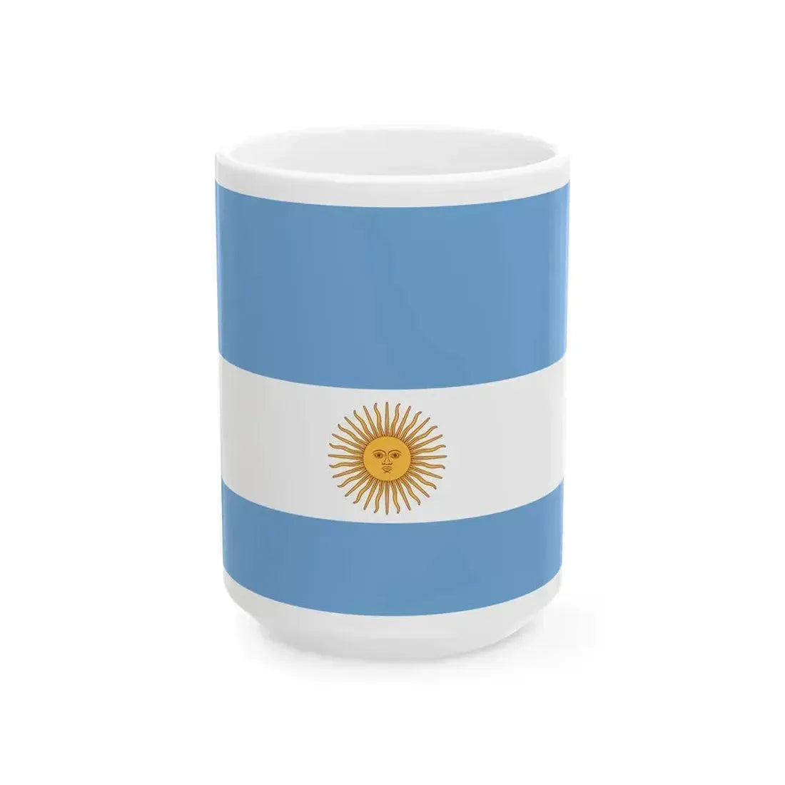 Flag de Marina Argentina 1818 (Argentina) White Coffee Mug 15oz - Go Mug Yourself