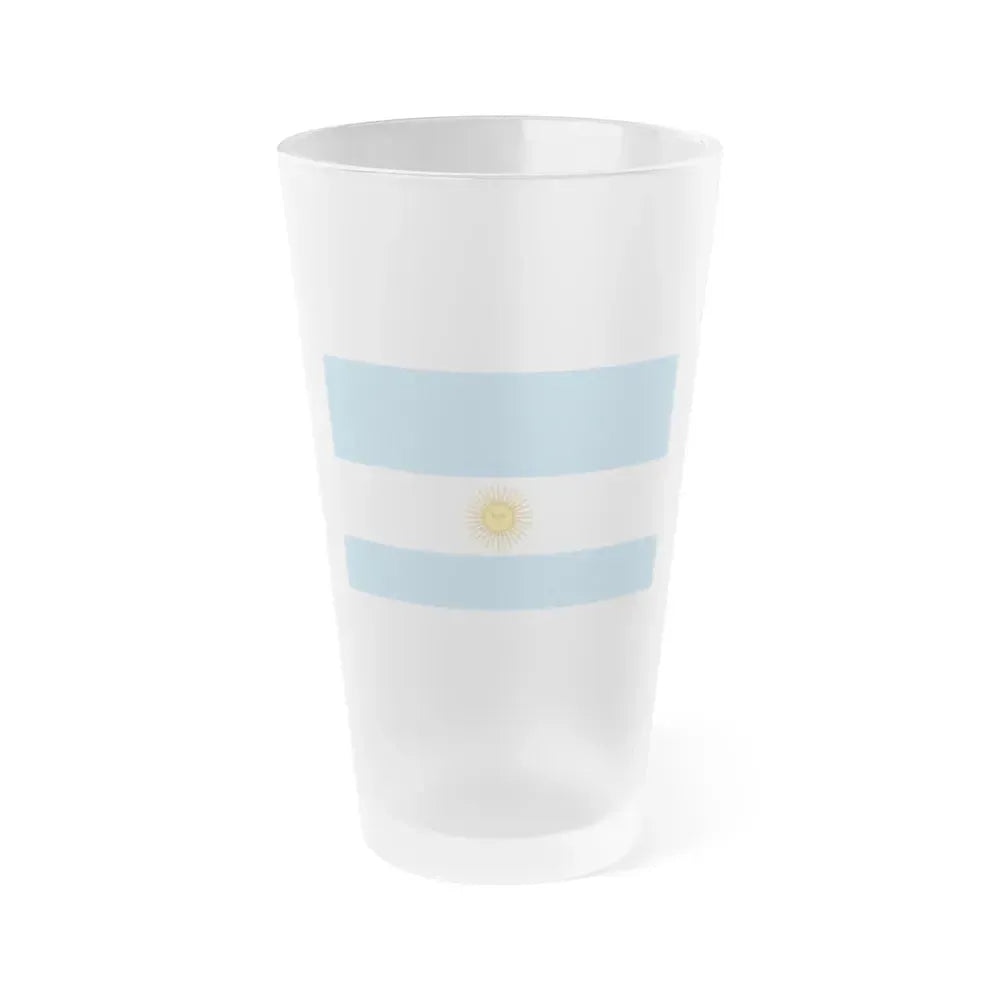 Flag de Marina Argentina 1818 - Frosted Pint Glass 16oz 16oz Frosted - Go Mug Yourself