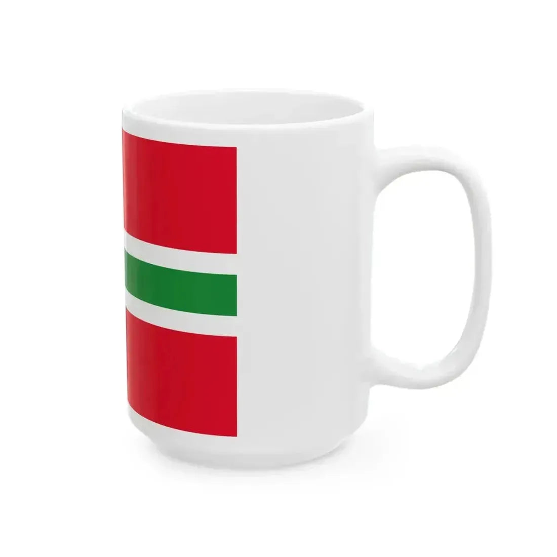 Flag Denmark Bornholmsflaget (Denmark) White Coffee Mug - Go Mug Yourself