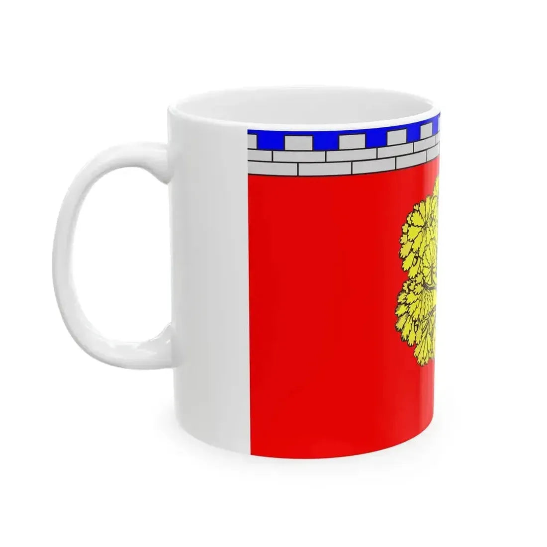 Flag Dubrovka Leningrad oblast (Russia) White Coffee Mug - Go Mug Yourself