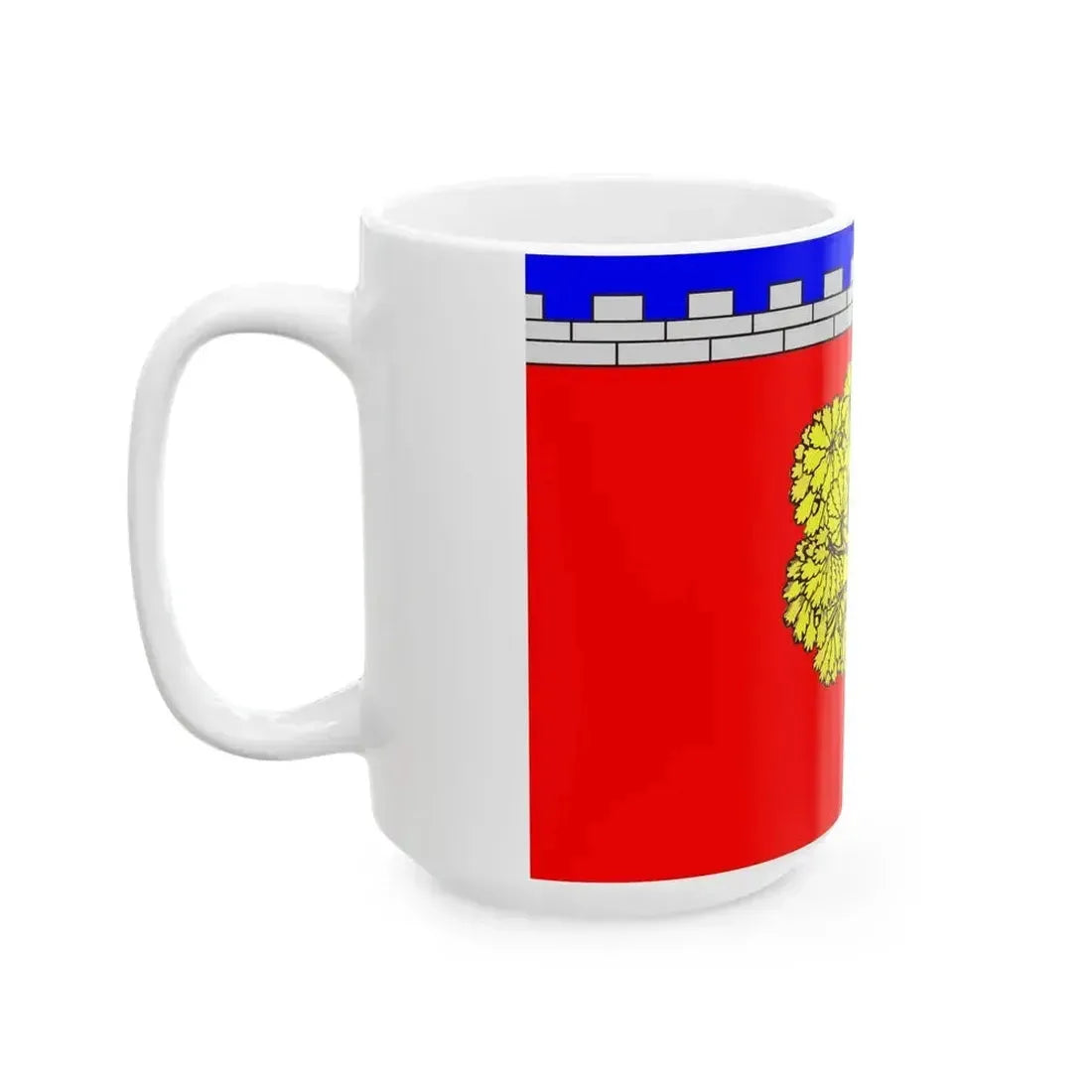 Flag Dubrovka Leningrad oblast (Russia) White Coffee Mug - Go Mug Yourself