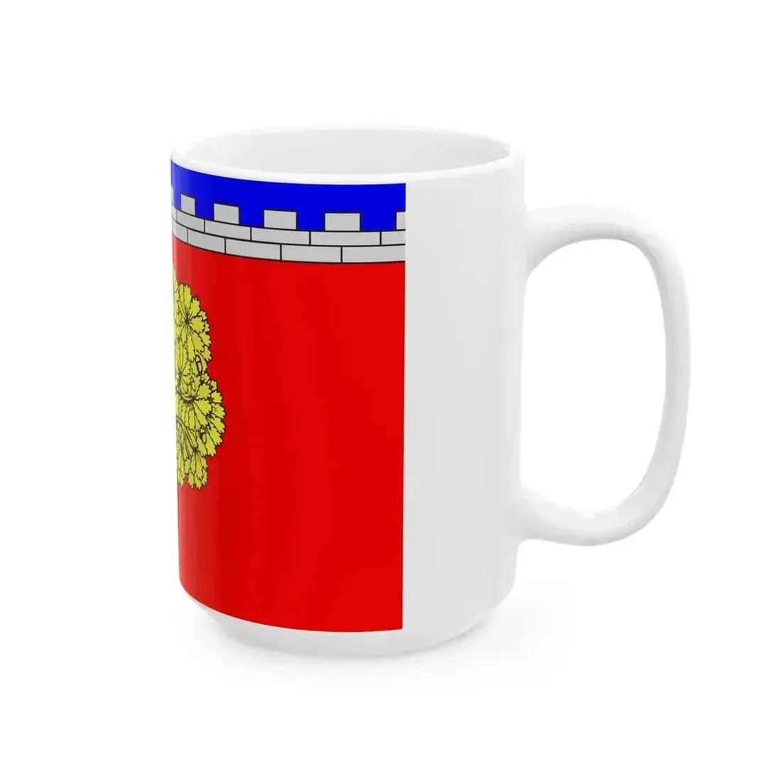 Flag Dubrovka Leningrad oblast (Russia) White Coffee Mug - Go Mug Yourself