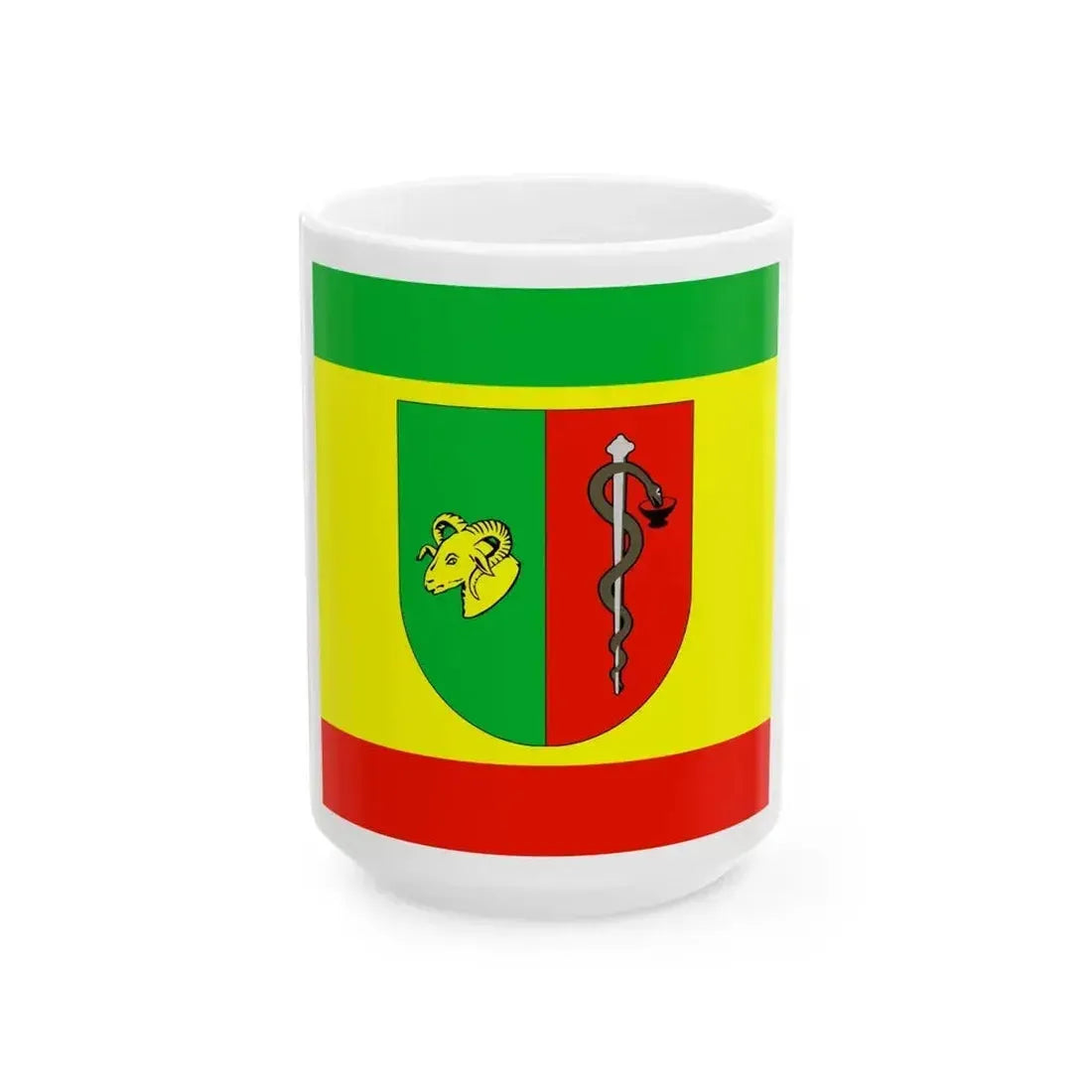 Flag Eupatoria (Russia) White Coffee Mug 15oz - Go Mug Yourself