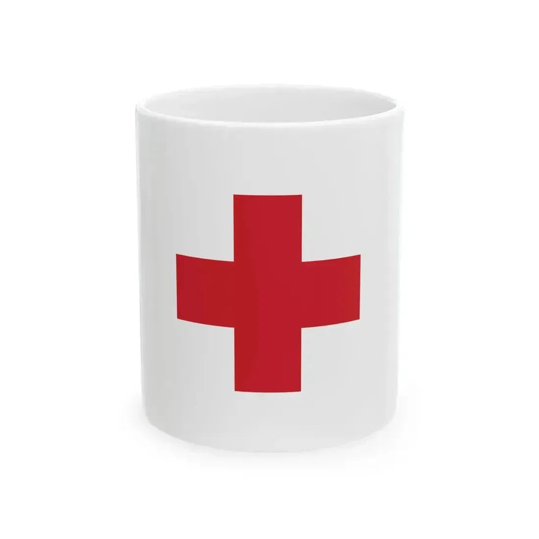 Flag for hospital ship of the Regia Marina (Italy) White Coffee Mug 11oz - Go Mug Yourself