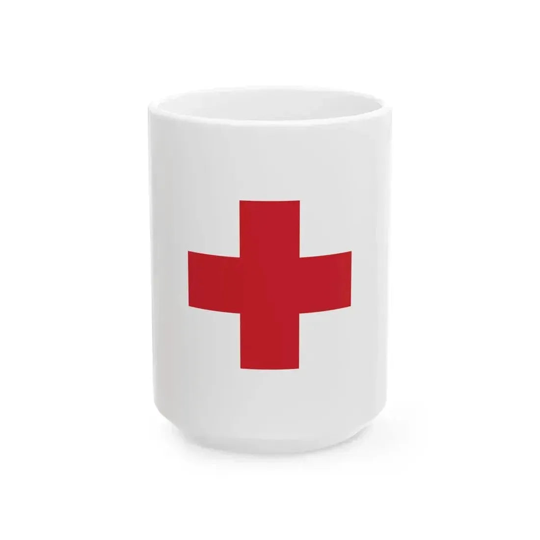 Flag for hospital ship of the Regia Marina (Italy) White Coffee Mug 15oz - Go Mug Yourself