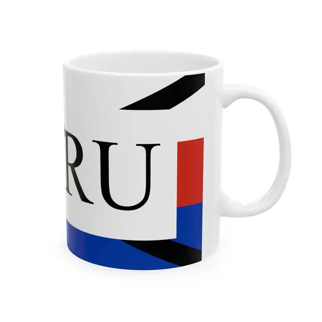 Flag for Russian Athletes not starting for Russia (Russia) White Coffee Mug - Go Mug Yourself