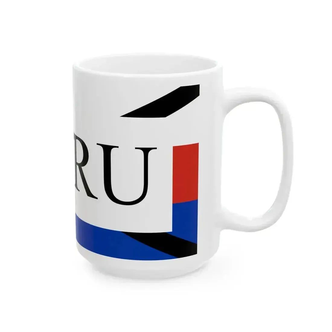 Flag for Russian Athletes not starting for Russia (Russia) White Coffee Mug - Go Mug Yourself