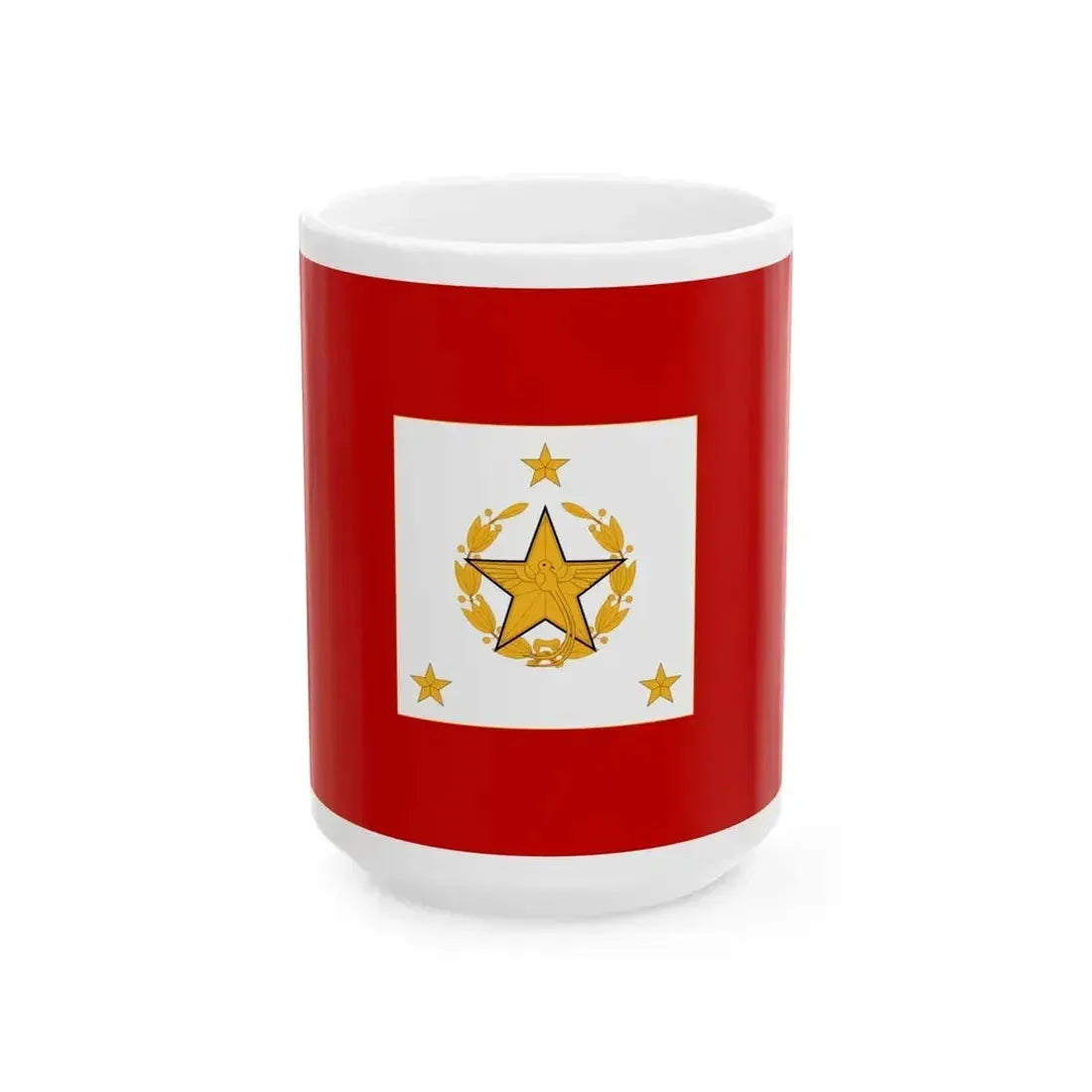 Flag for the Chief of the General Staff Guatemala (Guatemala) White Coffee Mug 15oz - Go Mug Yourself