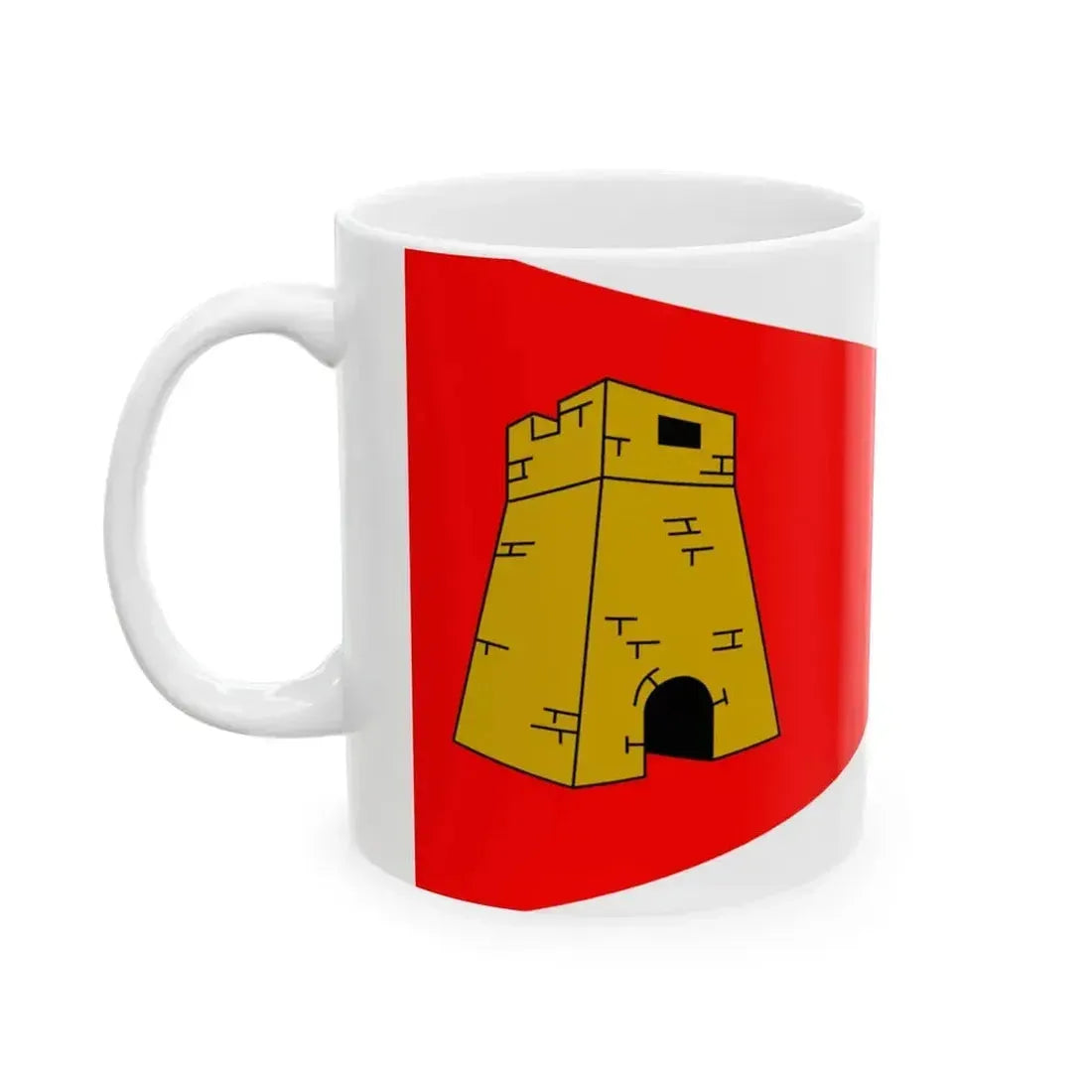 Flag for the Commander of the Armed Forces of Malta (Malta) White Coffee Mug - Go Mug Yourself