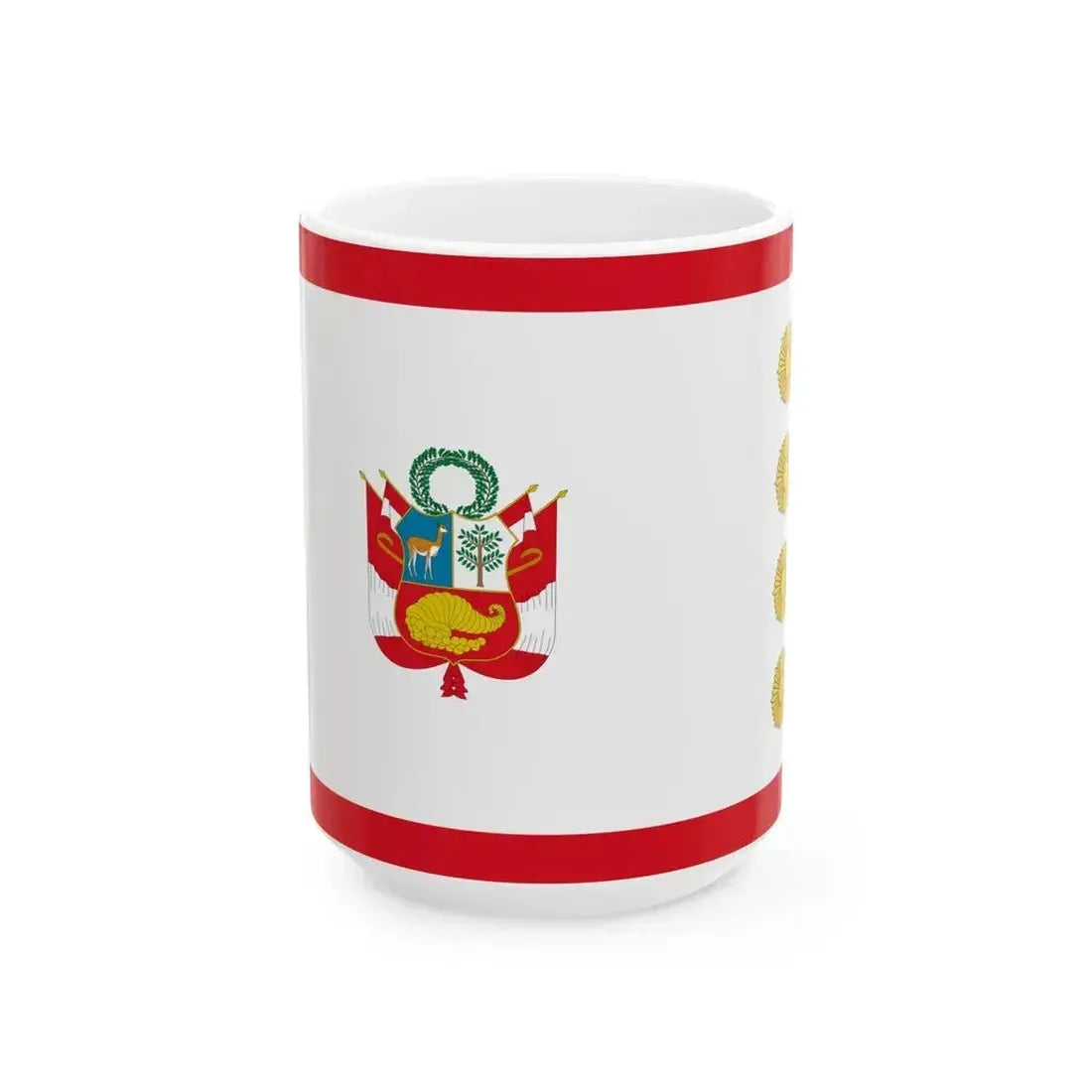 Flag for the Minister of Defense Peru (Peru) White Coffee Mug 15oz - Go Mug Yourself