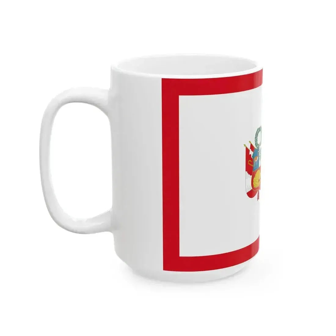 Flag for the Minister of Defense Peru (Peru) White Coffee Mug - Go Mug Yourself