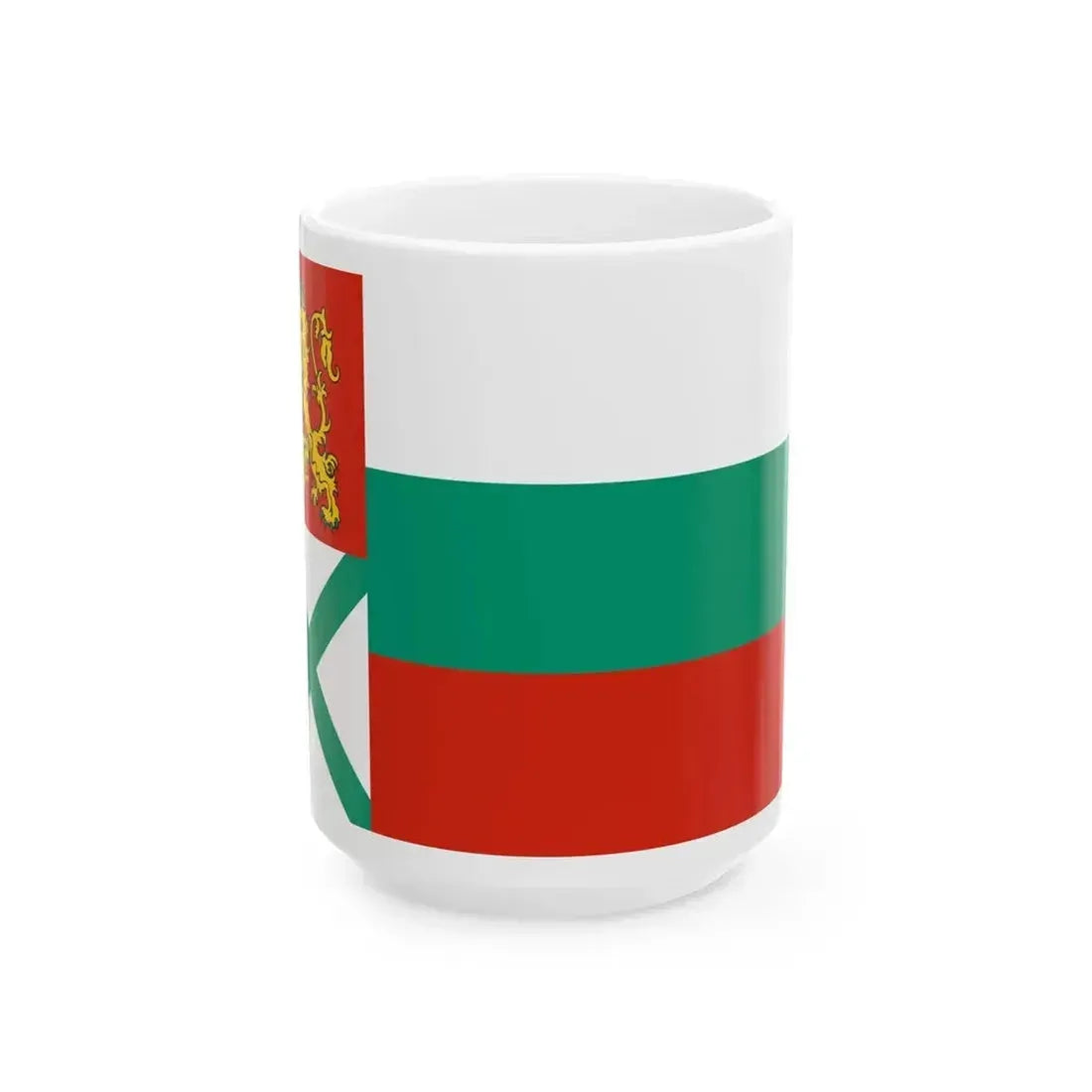 Flag for the Ministry of War Bulgaria 1878-1944 (Bulgaria) White Coffee Mug 15oz - Go Mug Yourself