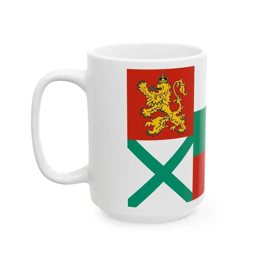 Flag for the Ministry of War Bulgaria 1878-1944 (Bulgaria) White Coffee Mug - Go Mug Yourself