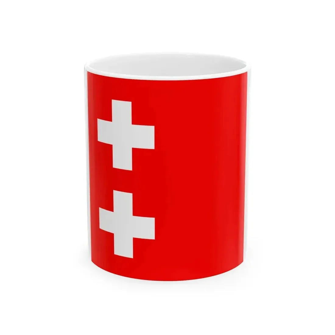 Flag from the Kosaca COA crest (Bosnia and Herzegovina) White Coffee Mug 11oz - Go Mug Yourself