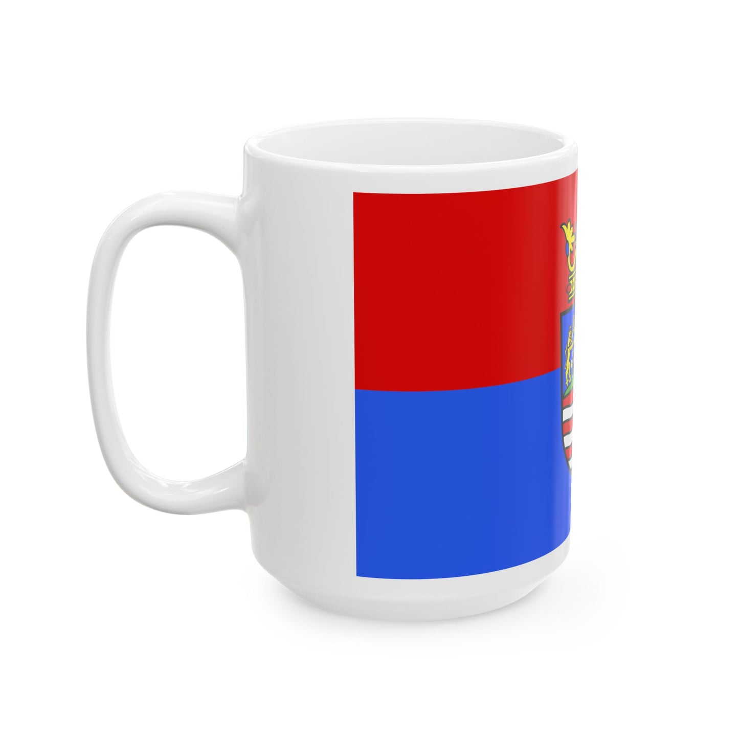 FLAG-Gyor-Moson-Sopron-megye (Hungary) White Coffee Mug-Go Mug Yourself