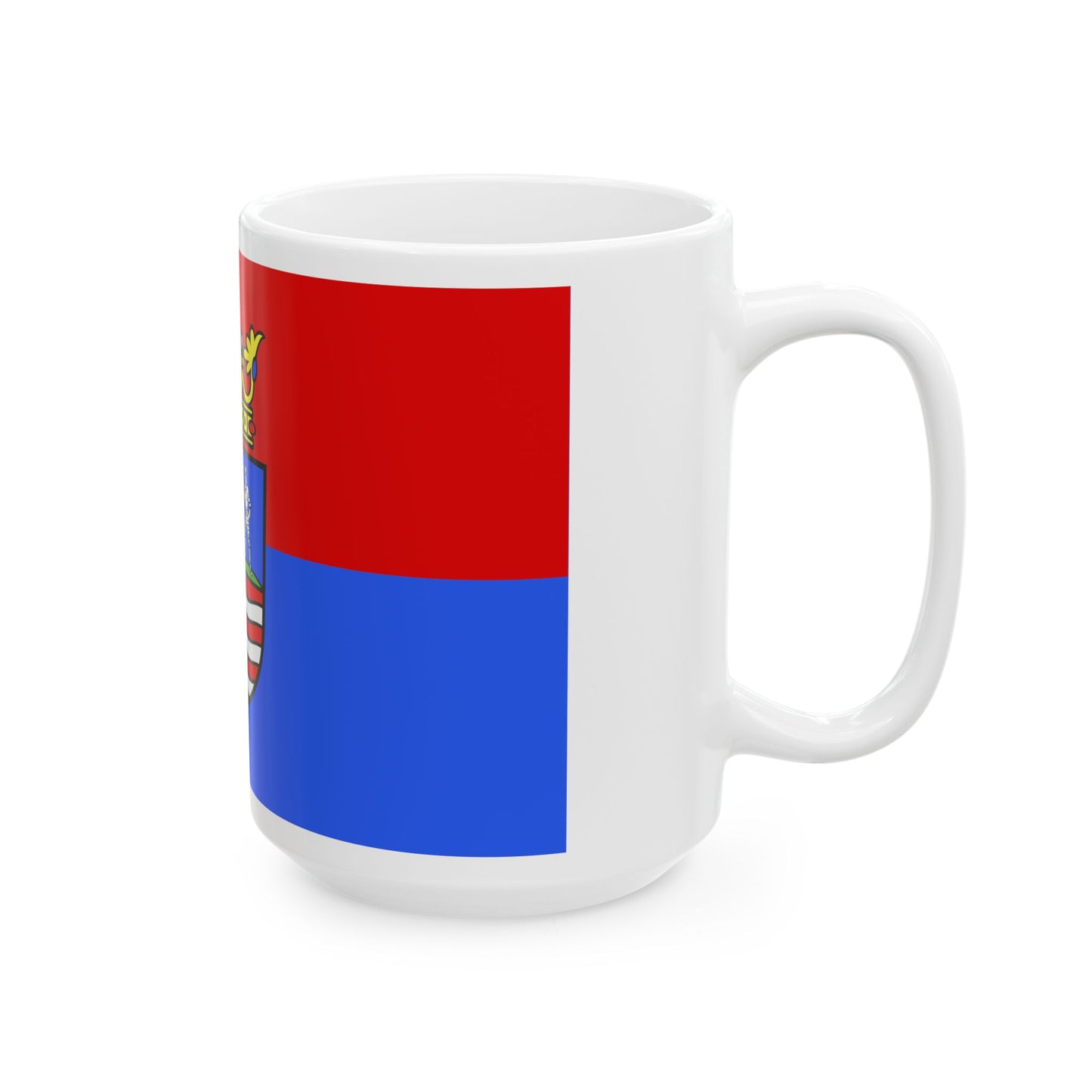 FLAG-Gyor-Moson-Sopron-megye (Hungary) White Coffee Mug-Go Mug Yourself