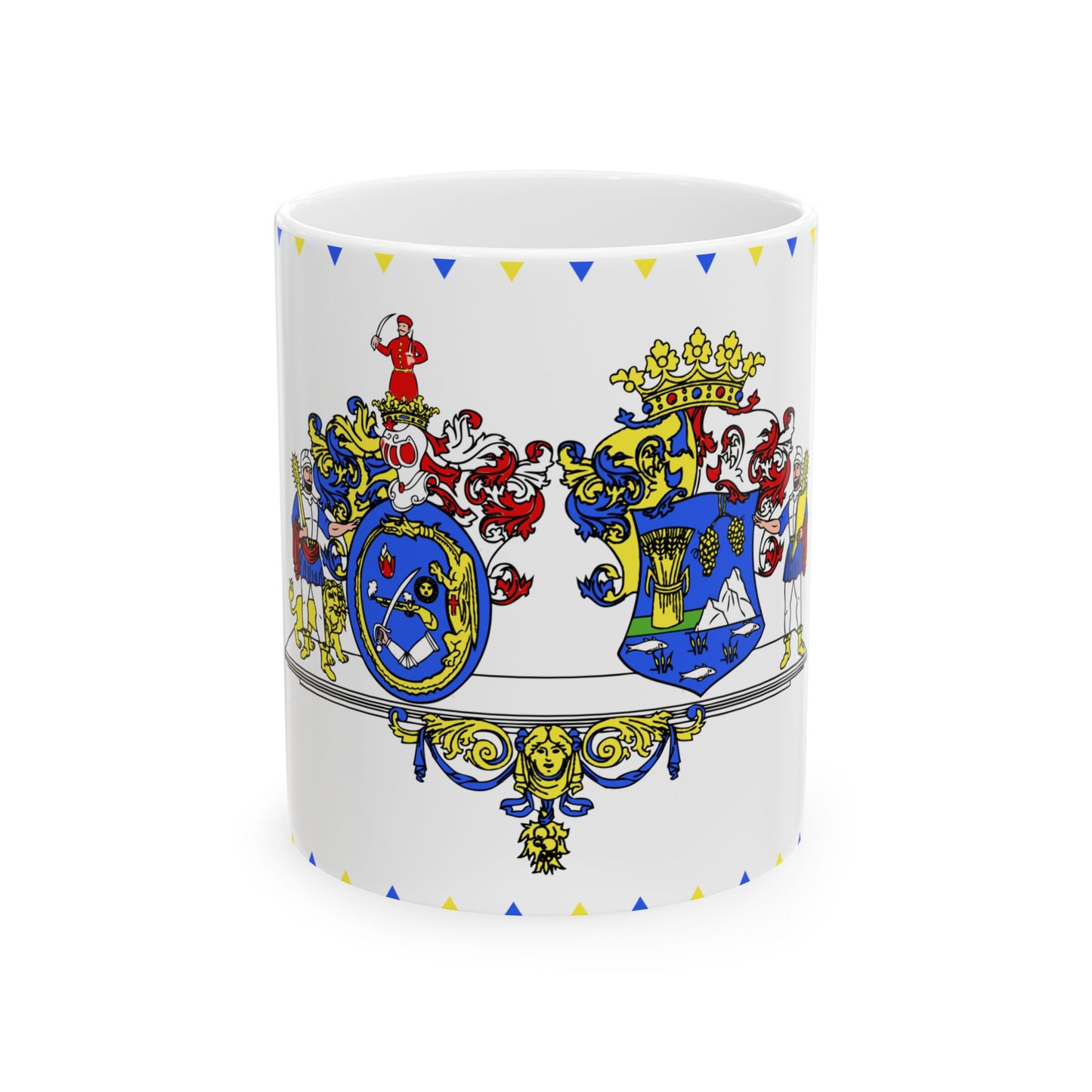 FLAG-Hajdu-Bihar-megye (Hungary) White Coffee Mug-11oz-Go Mug Yourself