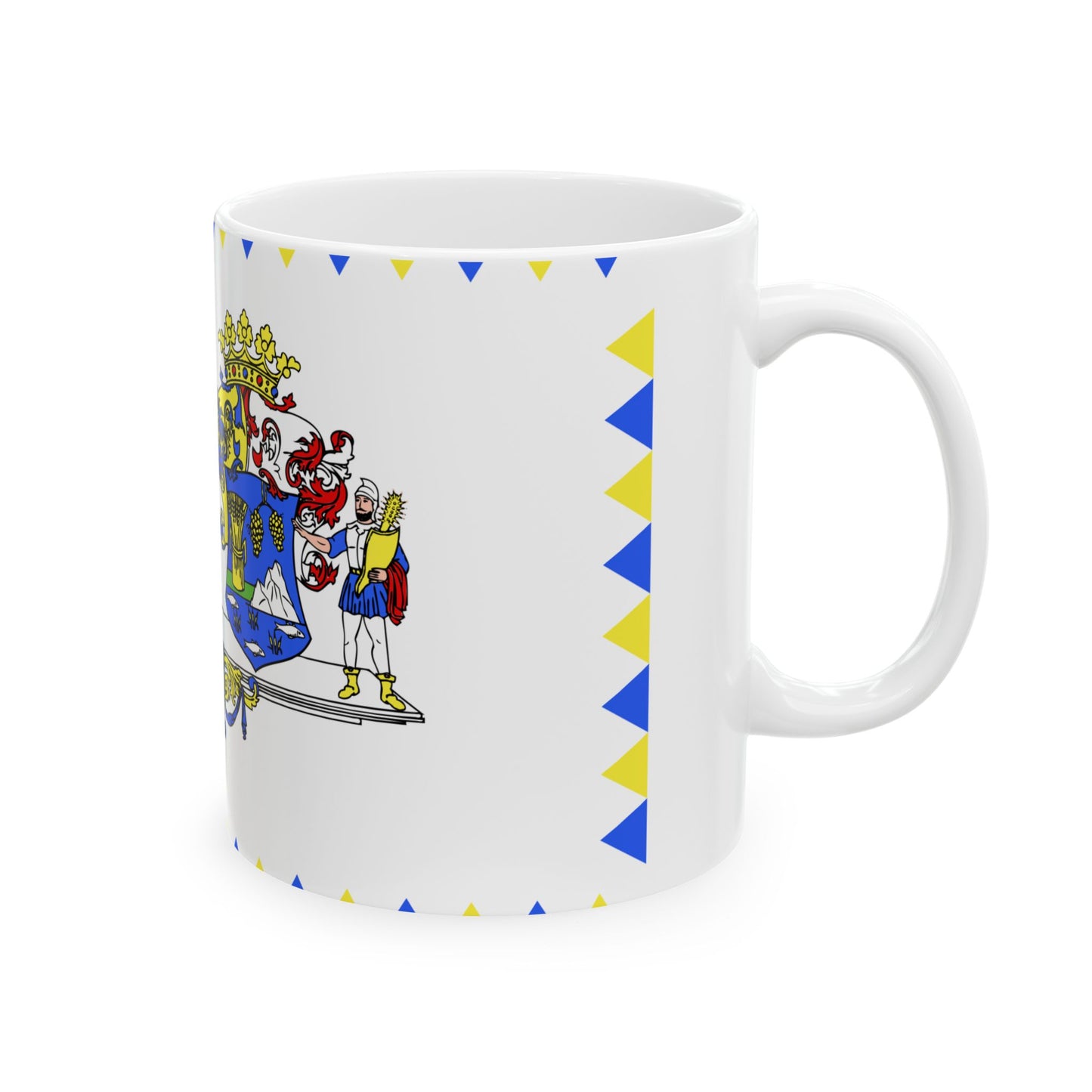 FLAG-Hajdu-Bihar-megye (Hungary) White Coffee Mug-Go Mug Yourself