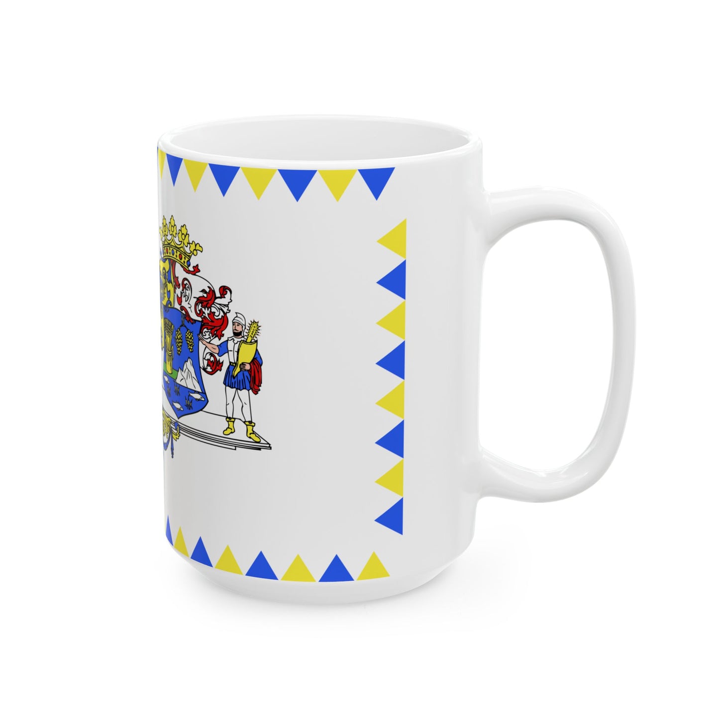 FLAG-Hajdu-Bihar-megye (Hungary) White Coffee Mug-Go Mug Yourself