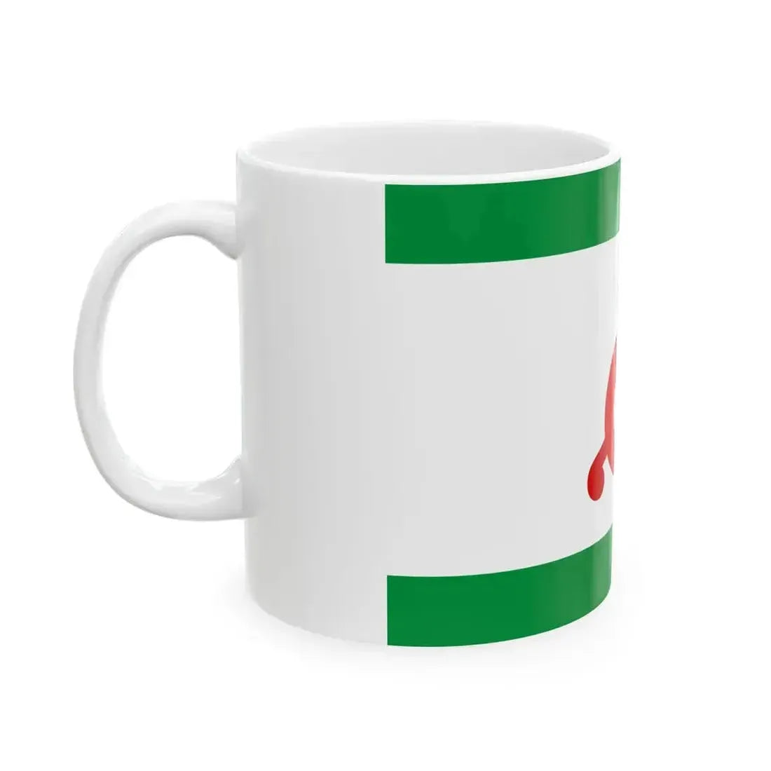 Flag ingushetia (Russia) White Coffee Mug - Go Mug Yourself