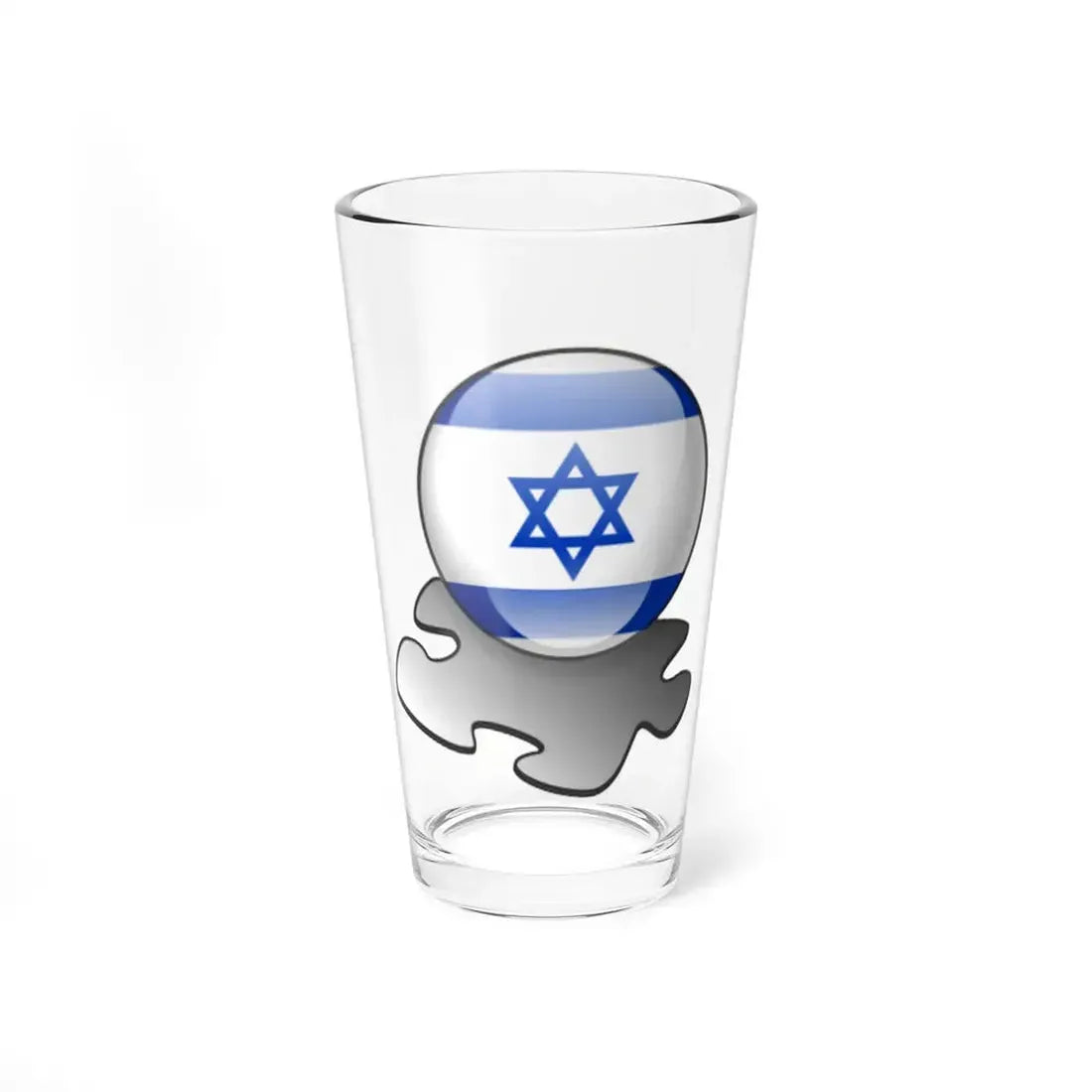Flag Israel template (Israel) Pint Glass 16oz 16oz - Go Mug Yourself