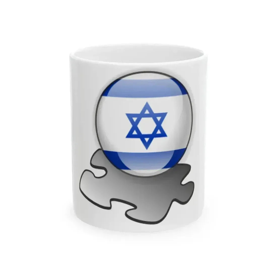 Flag Israel template (Israel) White Coffee Mug 11oz - Go Mug Yourself