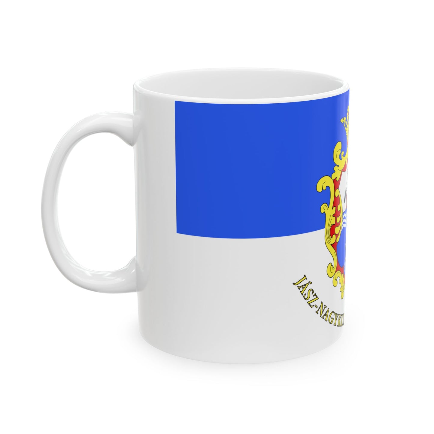 FLAG-Jasz-Nagykun-Szolnok (Hungary) White Coffee Mug-Go Mug Yourself