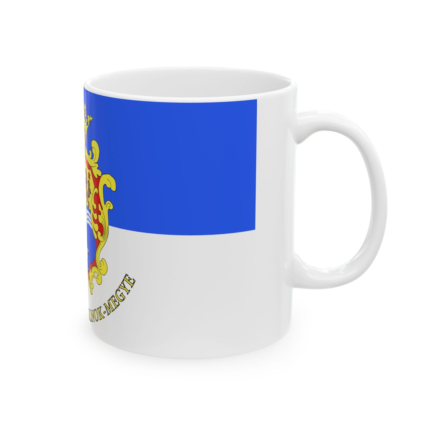 FLAG-Jasz-Nagykun-Szolnok (Hungary) White Coffee Mug-Go Mug Yourself
