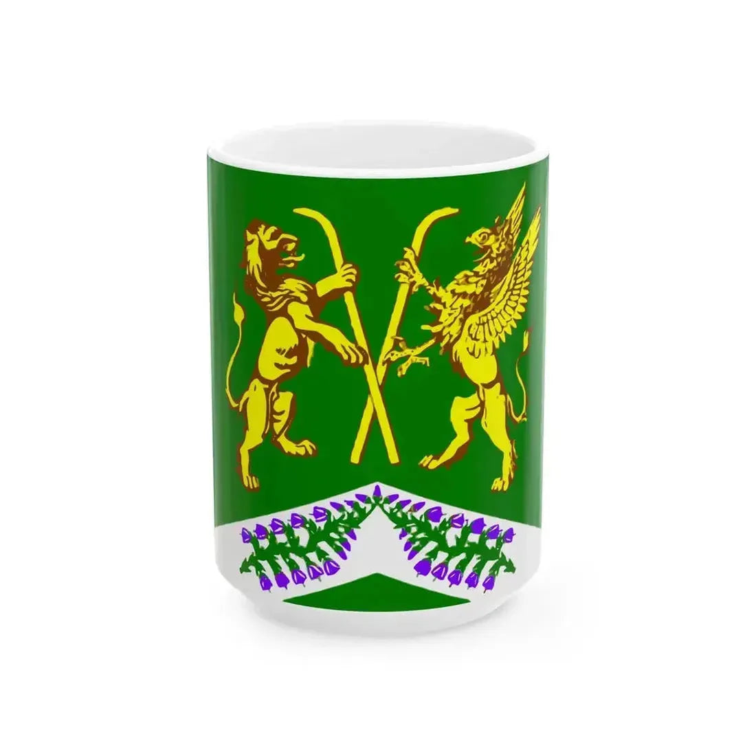 Flag Jukki Leningrad oblast (Russia) White Coffee Mug 15oz - Go Mug Yourself